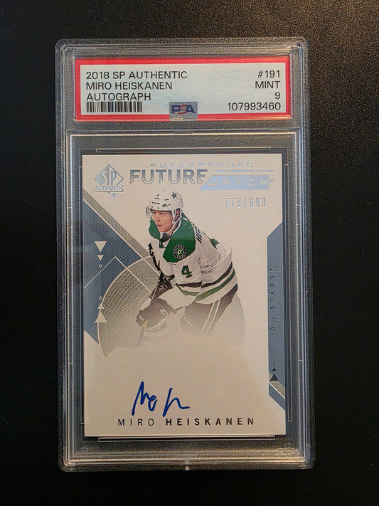 2018-19 Upper Deck SP Authentic Future Watch - Miro Heiskanen #191 /999 RC PSA 9