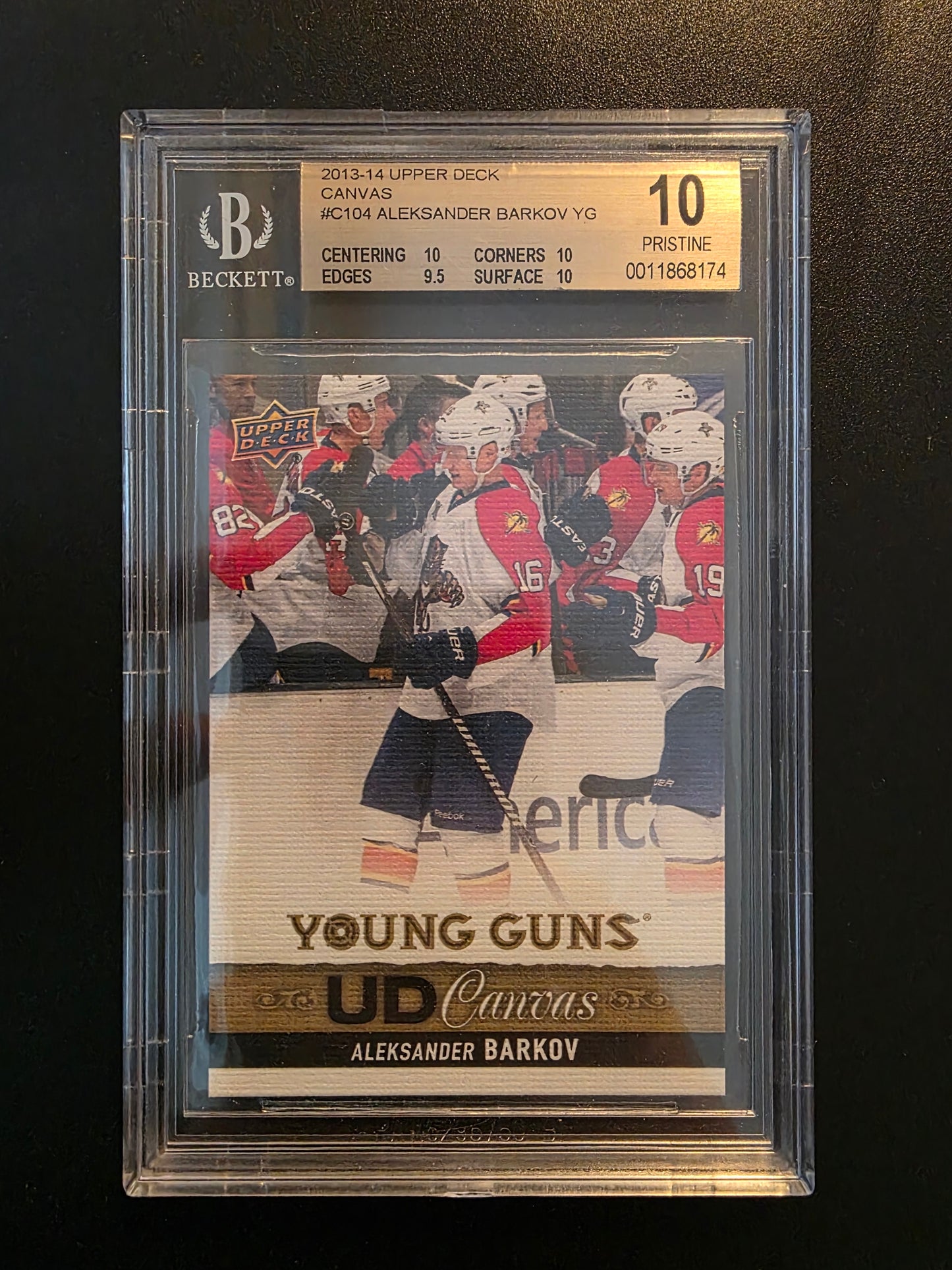 2013-14 Upper Deck - UD Canvas -  Young Guns - Aleksander Barkov #C104 BGS 10 RY