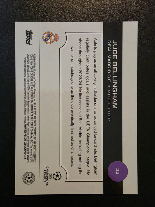 2024-25 Topps Chrome UEFA Club Competitions - Starball Variation - Jude Bellingham #22 (Copy)