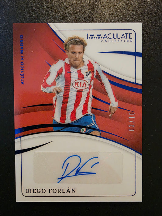 2024-25 Panini Immaculate Collection - Immaculate Autographs - Sapphire - Diego Forlán #AI-DF /10