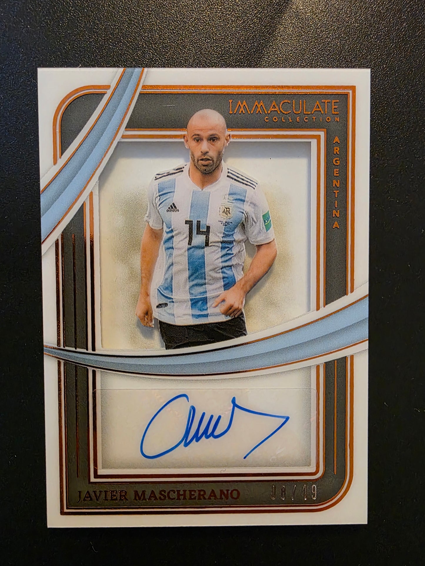 2024-25 Panini Immaculate Collection - Shadowbox Signatures - Javier Mascherano #SH-JM /49