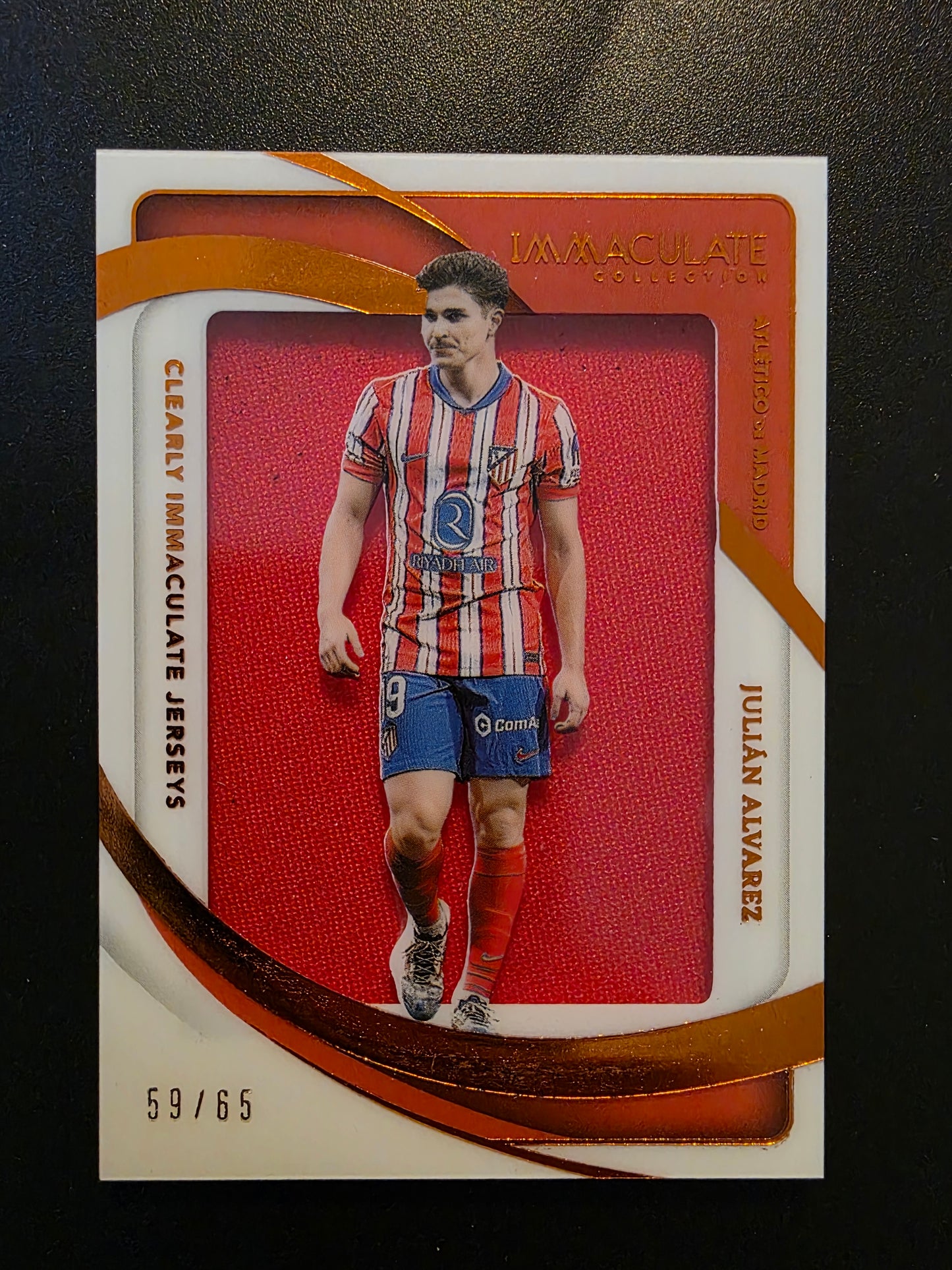 2024-25 Panini Immaculate Collection - Clearly Immaculate Jerseys - Julian Alvarez #CJ-JA /65