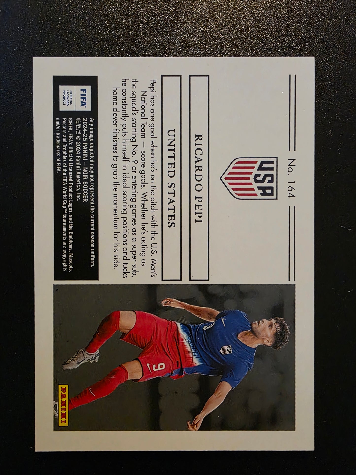 2024-25 Panini Noir - Silver Frame - Richardo Pepi #164 /10