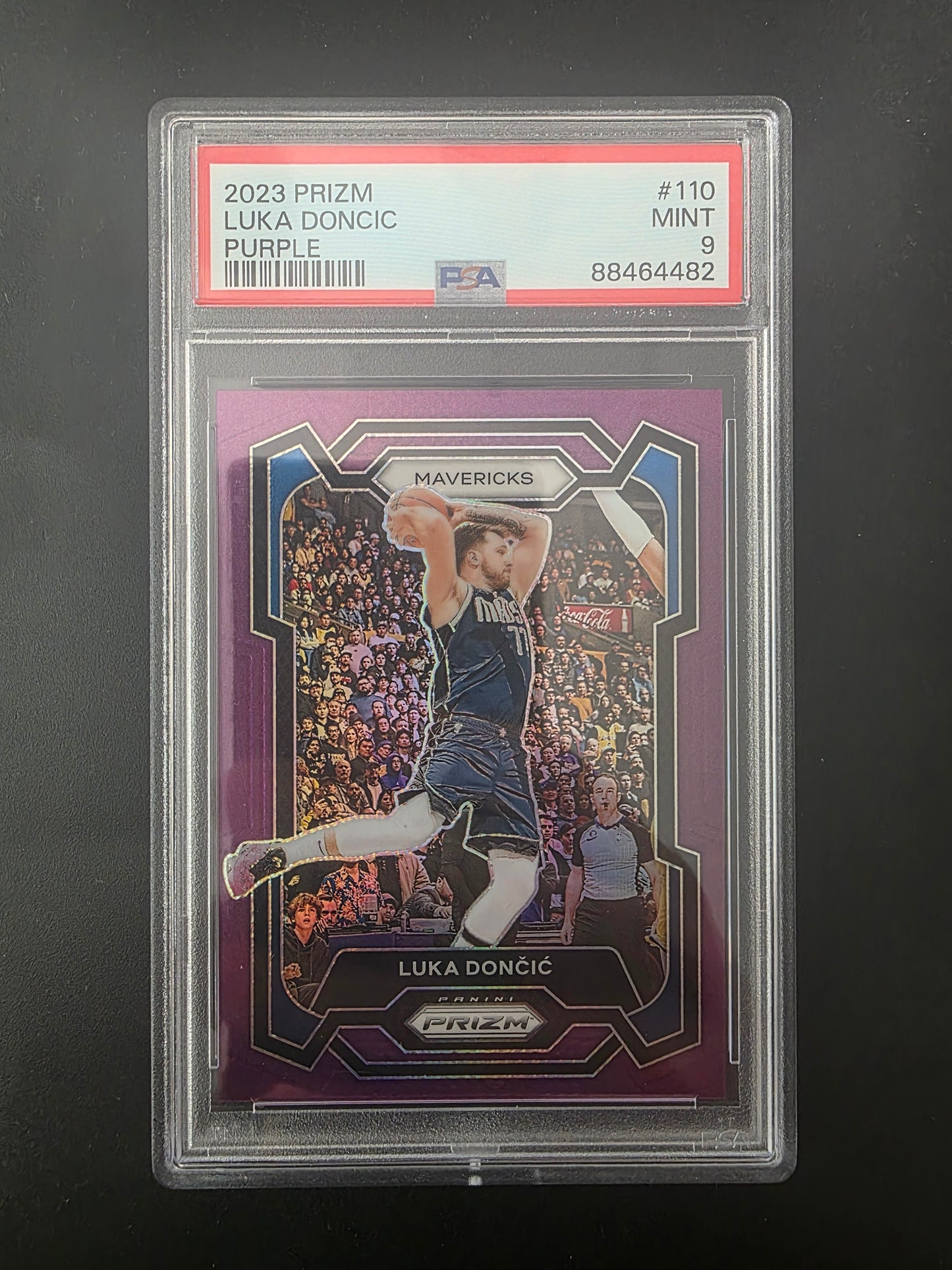 2023-24 Panini Prizm - Purple Prizm - Luka Doncic #110 /99 PSA 9