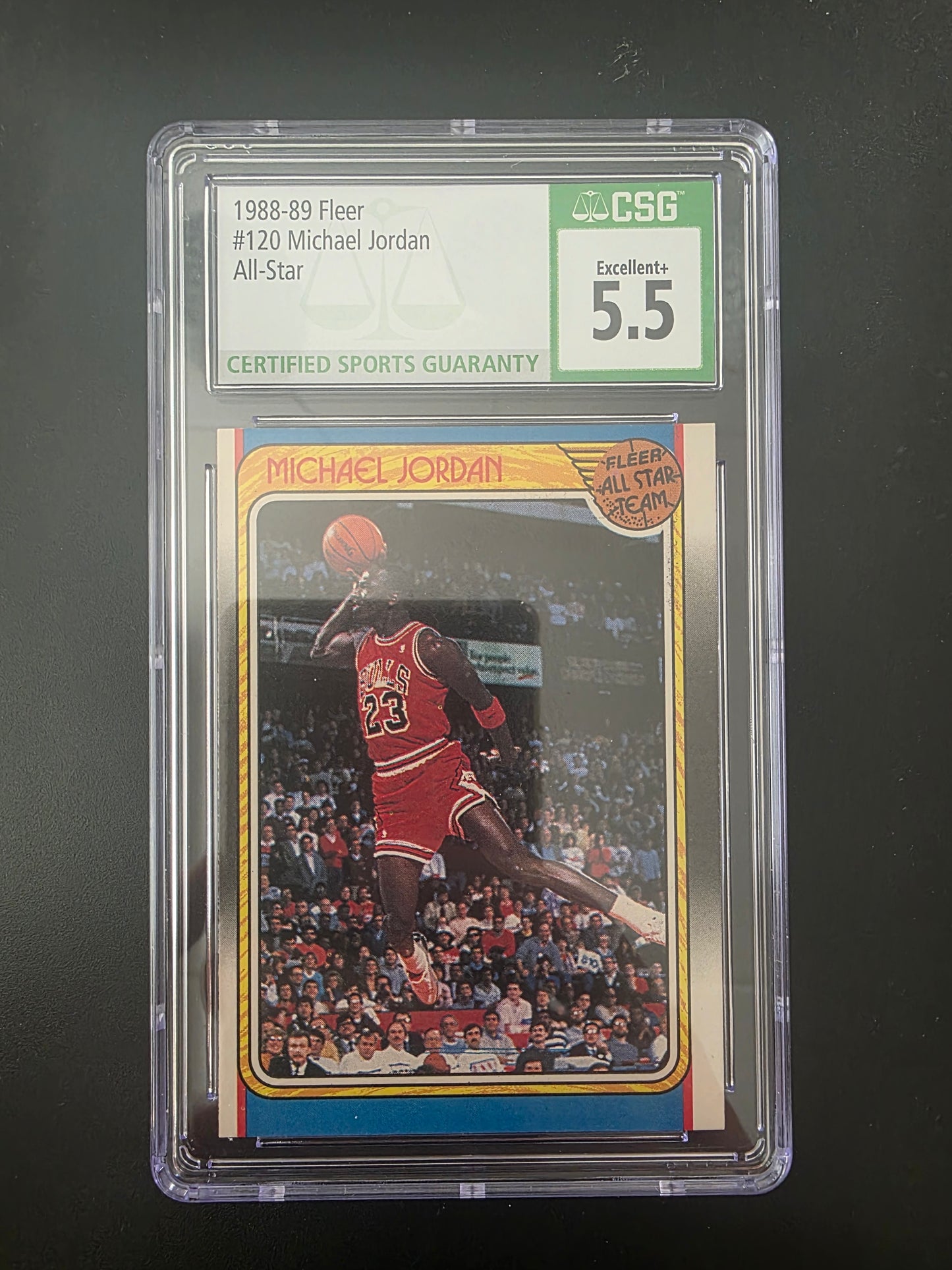 1988-89 Fleer - Fleer All Star Team - Michael Jordan #120 CSG 5.5