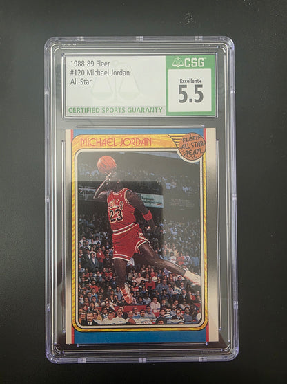 1988-89 Fleer - Fleer All Star Team - Michael Jordan #120 CSG 5.5