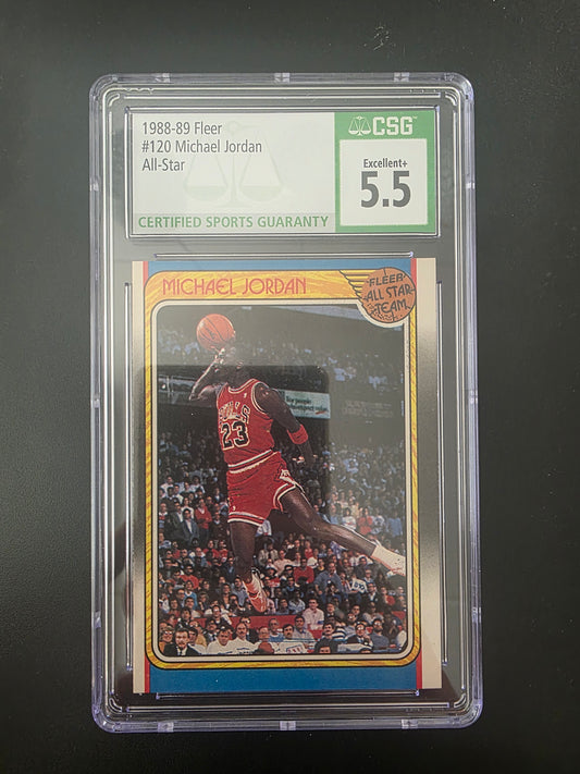 1988-89 Fleer - Fleer All Star Team - Michael Jordan #120 CSG 5.5