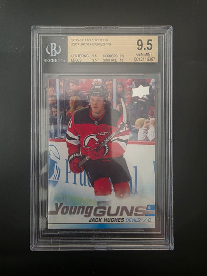 2019-20 Upper Deck - Young Guns - Jack Hughes #201 BGS 9.5 RC