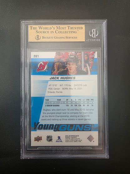 2019-20 Upper Deck - Young Guns - Jack Hughes #201 BGS 9.5 RC