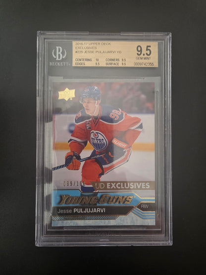 2016-17 Upper Deck - Young Guns Exclusives - Jesse Puljujarvi #225 /100 BGS 9.5 RC
