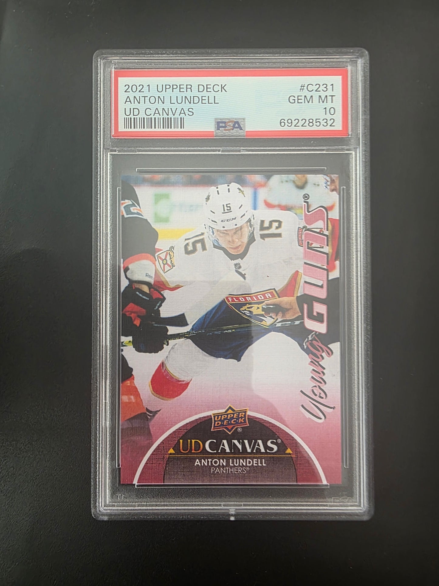 2021-22 Upper Deck Series 2 - UD Canvas -  Young Guns - Anton Lundell #C231 PSA 10 RC