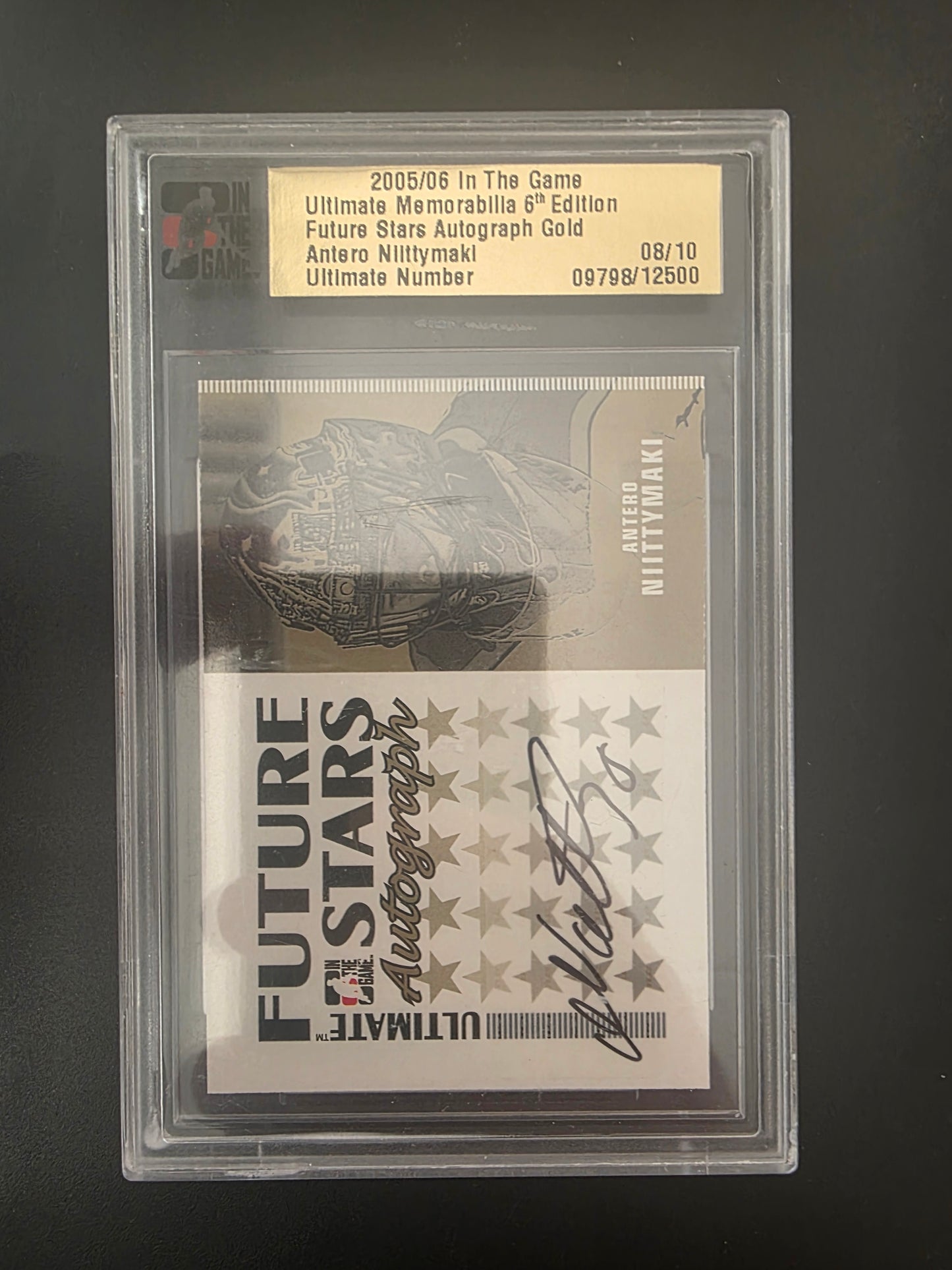 2005-06 In the Game Ultimate Memorabilia 6th Edition - Future Stars Autograph - Gold - Antero Niittymaki /10