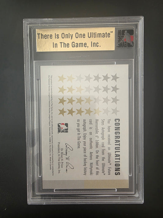 2005-06 In the Game Ultimate Memorabilia 6th Edition - Future Stars Autograph - Gold - Antero Niittymaki /10