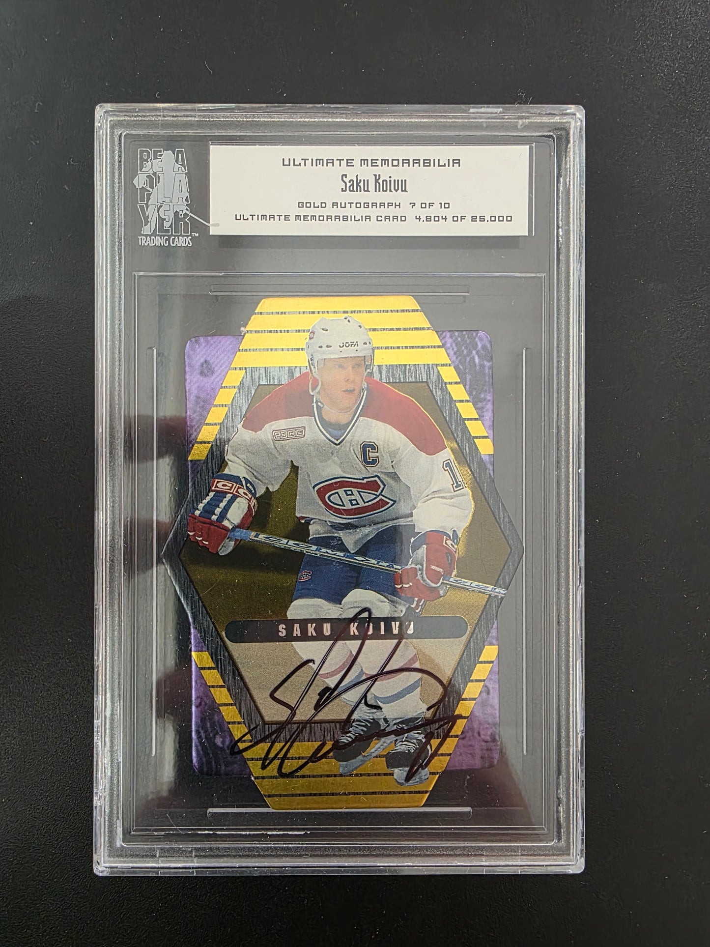 2000-01 In the Game Be A Player Ultimate Memorabilia - Gold Autographs - Saku Koivu #U-04 /10