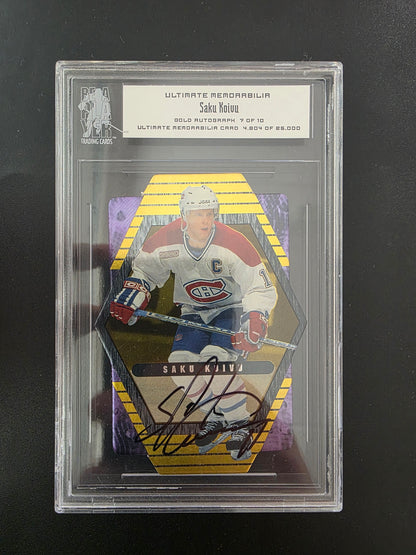 2000-01 In the Game Be A Player Ultimate Memorabilia - Gold Autographs - Saku Koivu #U-04 /10