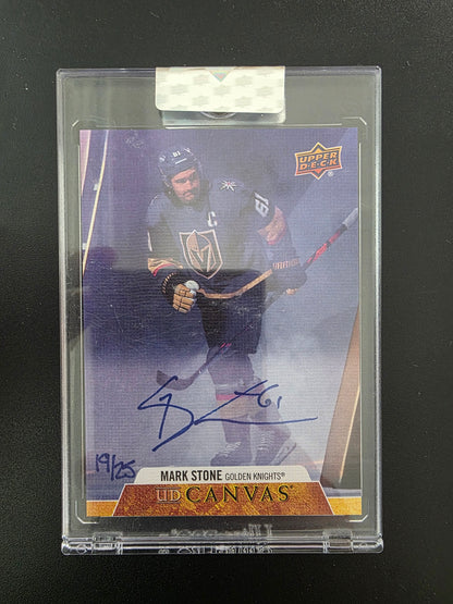 2020-21 Upper Deck Clear Cut - Canvas Signatures - Mark Stone #CS-MS /25