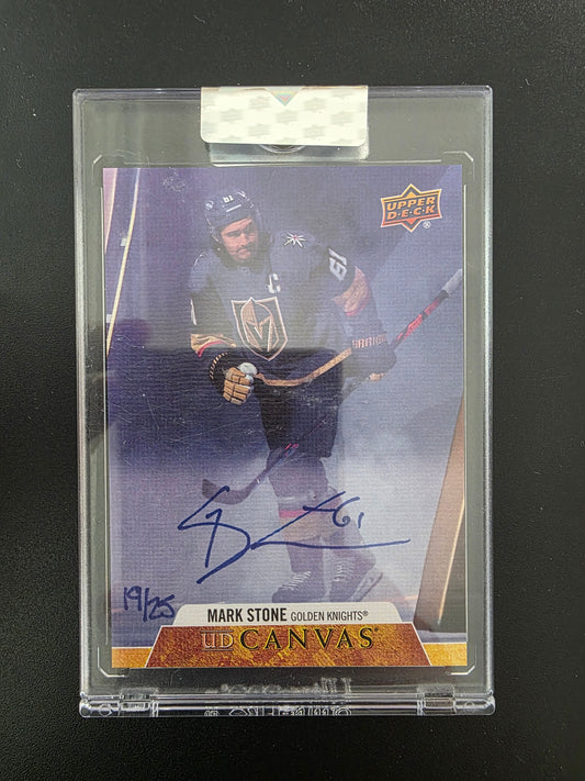 2020-21 Upper Deck Clear Cut - Canvas Signatures - Mark Stone #CS-MS /25