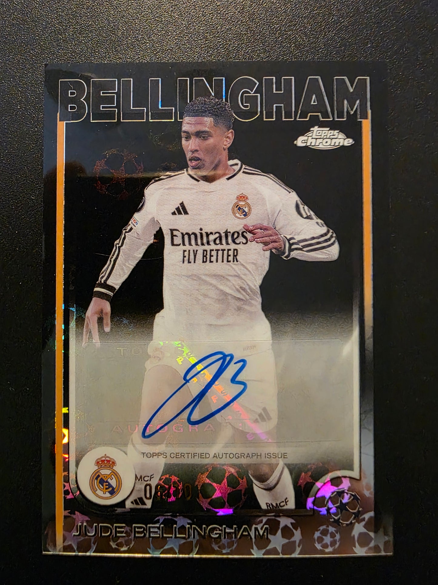 2024-25 Topps Chrome UEFA Club Competitions Sapphire Edition - Chrome Autographs - Black - Jude Bellingham #CA-JB /10