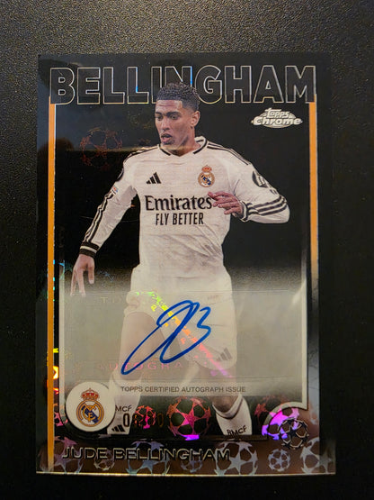 2024-25 Topps Chrome UEFA Club Competitions Sapphire Edition - Chrome Autographs - Black - Jude Bellingham #CA-JB /10