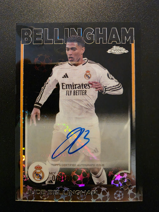 2024-25 Topps Chrome UEFA Club Competitions Sapphire Edition - Chrome Autographs - Black - Jude Bellingham #CA-JB /10