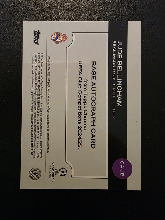 2024-25 Topps Chrome UEFA Club Competitions Sapphire Edition - Chrome Autographs - Black - Jude Bellingham #CA-JB /10
