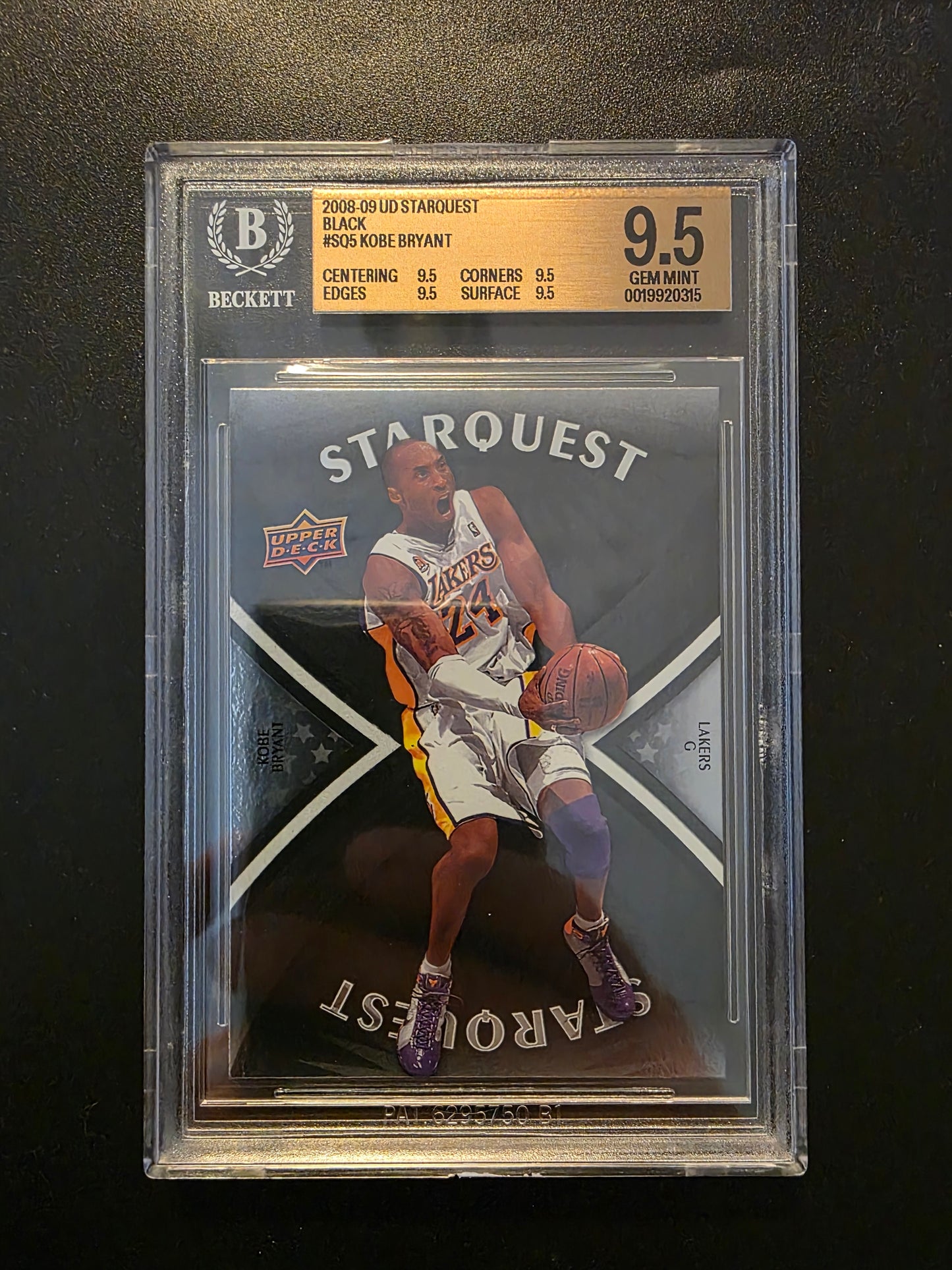2008-09 Upper Deck - Starquest - Black Majestic - Kobe Bryant #SQ-5 BGS 9.5