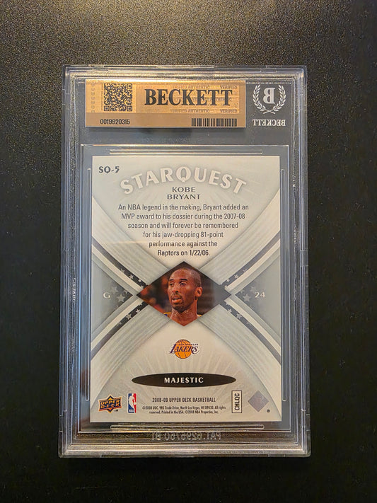 2008-09 Upper Deck - Starquest - Black Majestic - Kobe Bryant #SQ-5 BGS 9.5