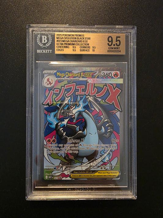 2025 Pokemon - Scarlet & Violet - Black Star Promos - Promos - Mega Charizard X ex #023 BGS 9.5