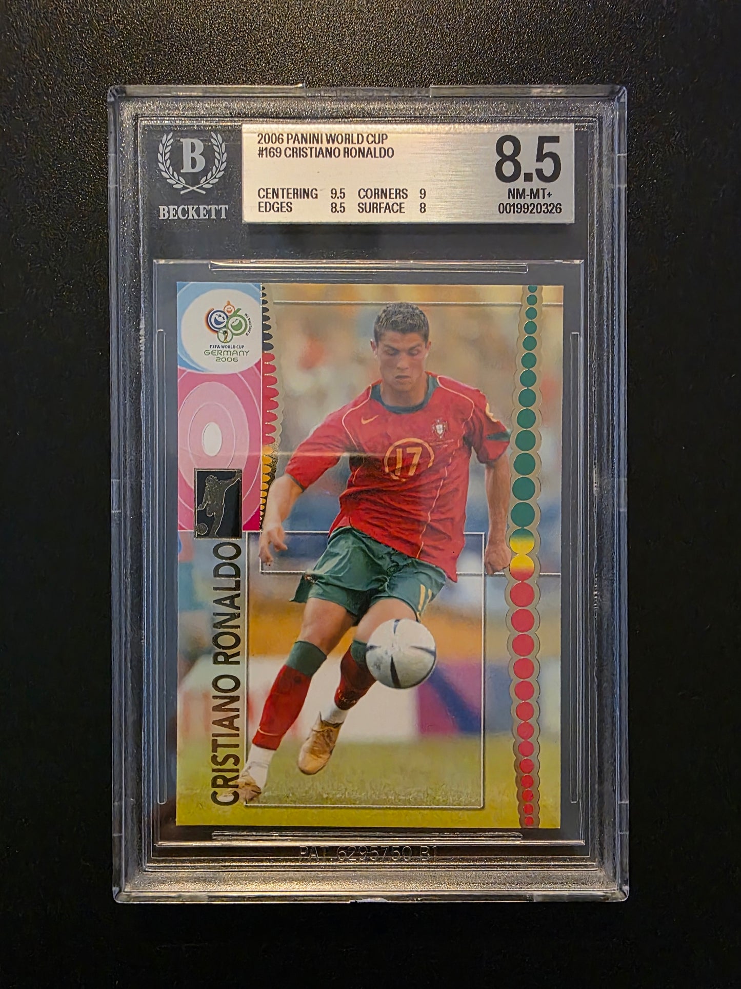 2006 Panini FIFA World Cup Germany - Cristiano Ronaldo #169 BGS 8.5