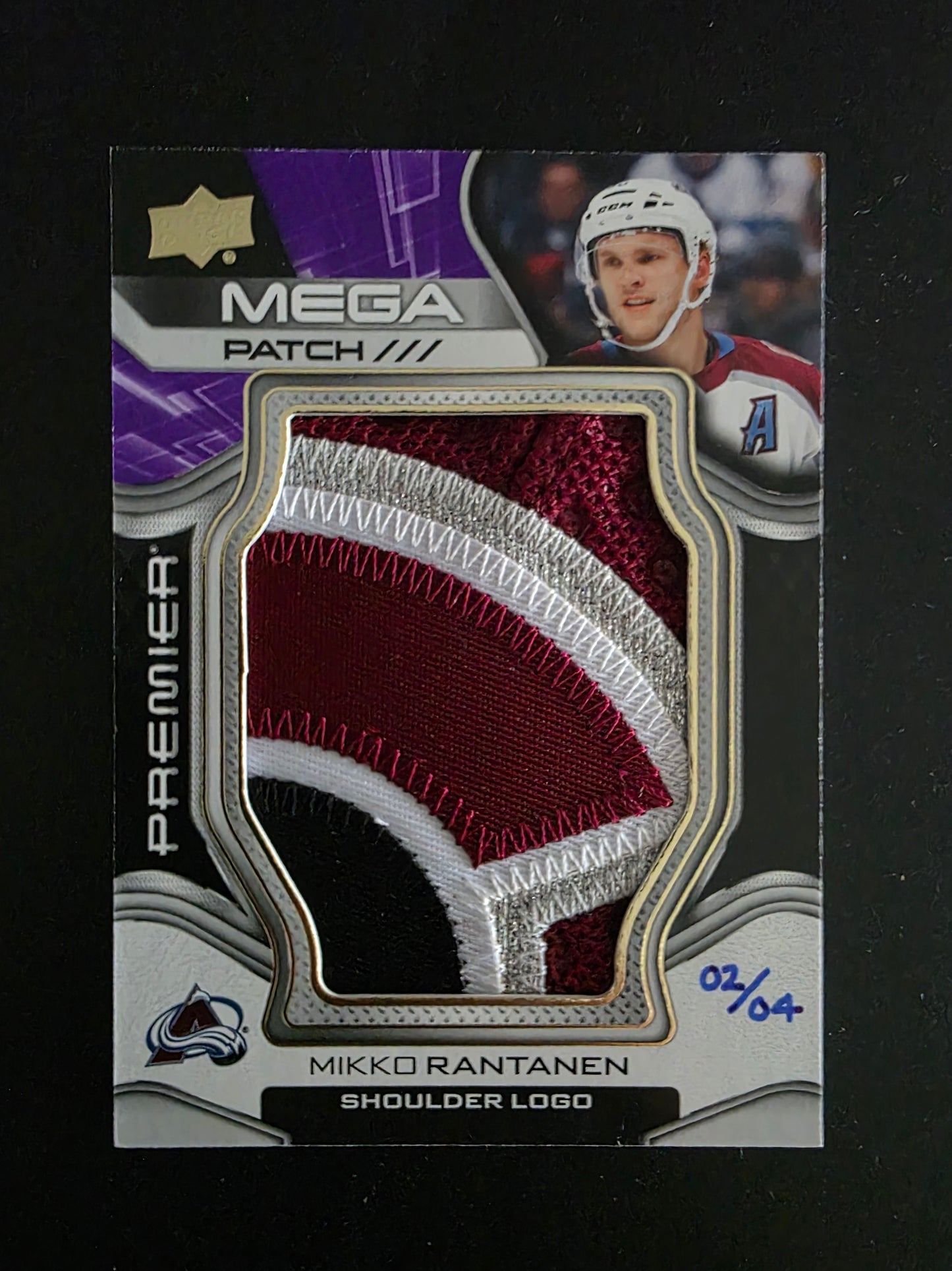 2022-23 Upper Deck Premier - Upper Deck Premier - Premier Mega Patch - Shoulder Logo - Mikko Rantanen #PMP-MR /4