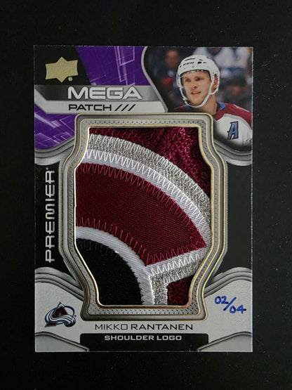 2022-23 Upper Deck Premier - Upper Deck Premier - Premier Mega Patch - Shoulder Logo - Mikko Rantanen #PMP-MR /4