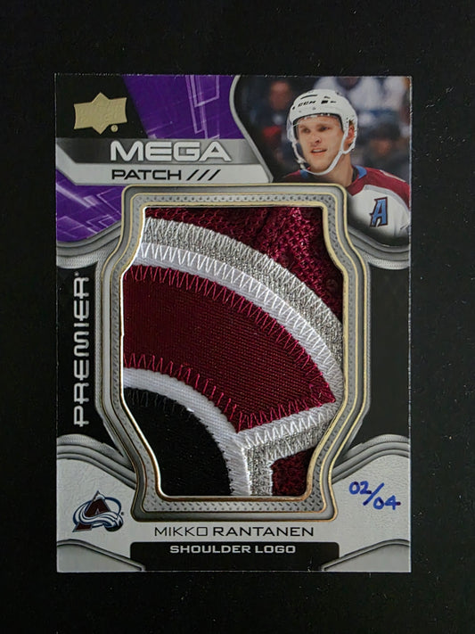 2022-23 Upper Deck Premier - Upper Deck Premier - Premier Mega Patch - Shoulder Logo - Mikko Rantanen #PMP-MR /4