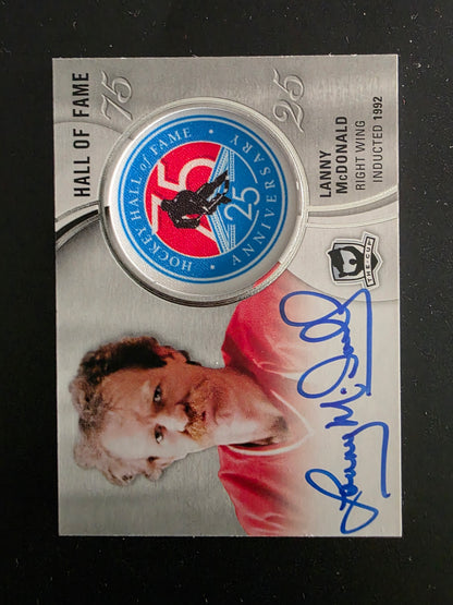 2018-19 Upper Deck The Cup - Hockey Hall of Fame Anniversary 75/25 Manufactured Patch - Autographs - Lanny McDonald #HOF-LM