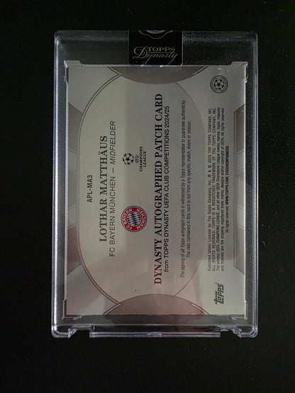 2024-25 Topps Dynasty UEFA Club Competitions - Dynasty Autographed Patch - Lothar Matthäus #APL-MA3 /10