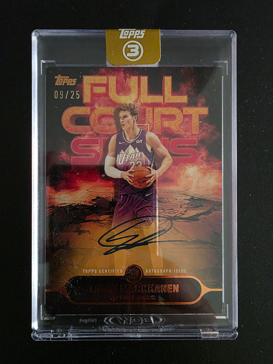 2025-26 Topps Three - Full Court Signs - Bronze - Lauri Markkanen #FS-LM /25