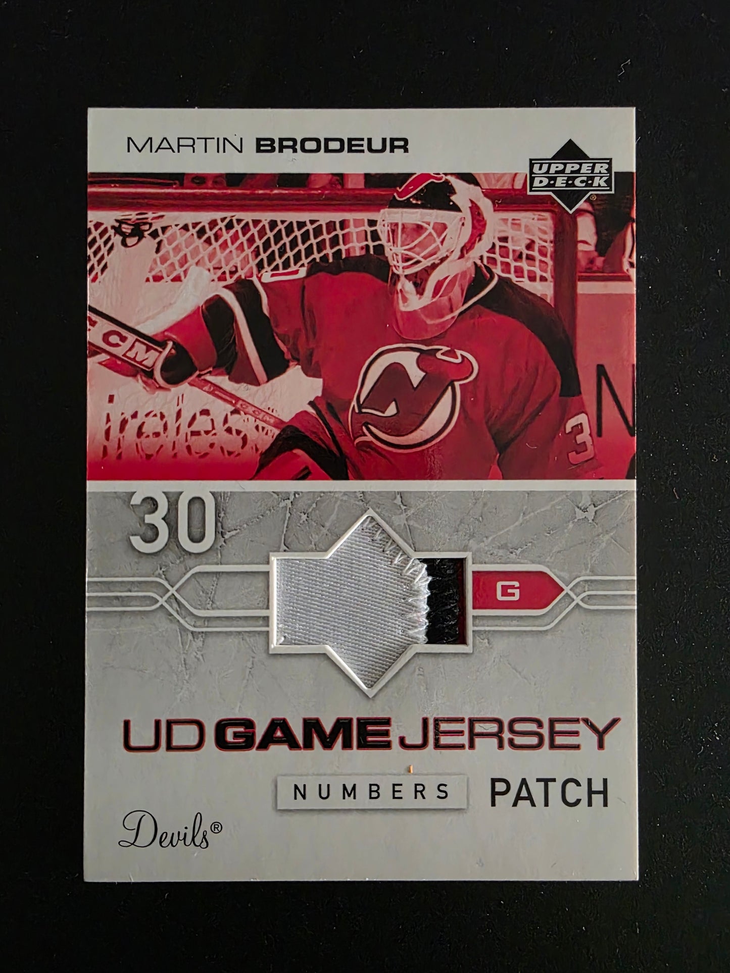 2004-05 Upper Deck - UD Game Jersey - Numbers Patch - Martin Brodeur #GJPN-MB
