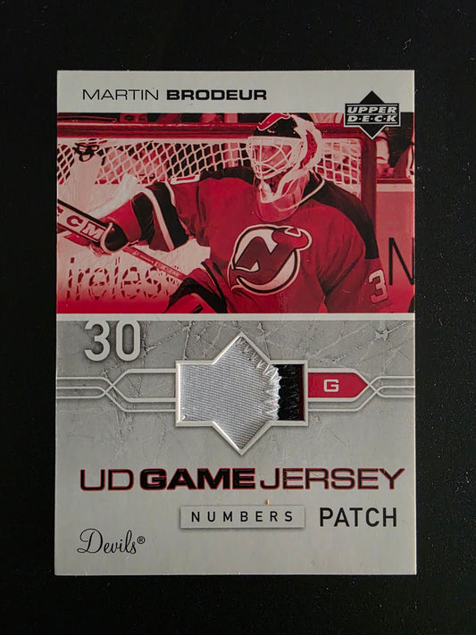 2004-05 Upper Deck - UD Game Jersey - Numbers Patch - Martin Brodeur #GJPN-MB
