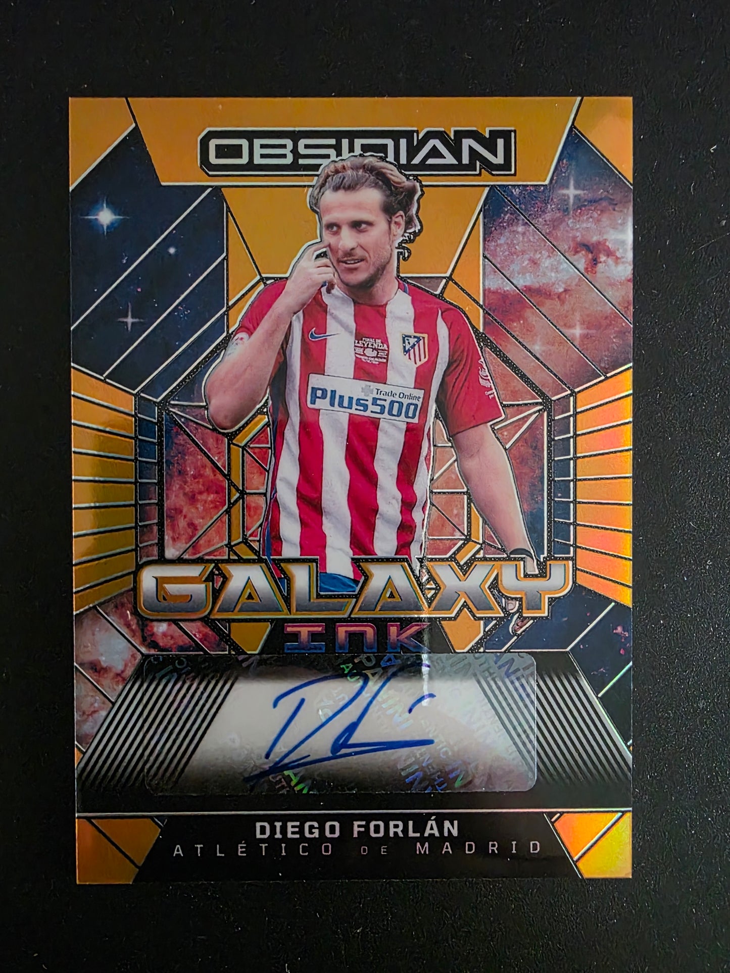 2024-25 Panini Obsidian - Galaxy Ink - Gold - Diego Forlán #GI-DF /3
