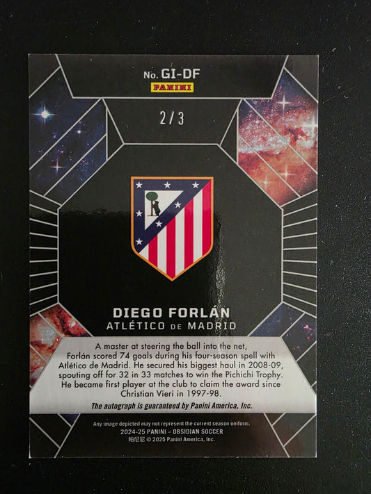 2024-25 Panini Obsidian - Galaxy Ink - Gold - Diego Forlán #GI-DF /3
