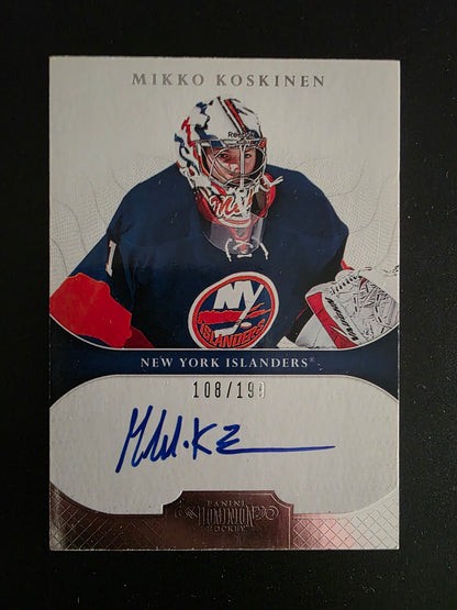 2011-12 Panini Dominion - Autographed Rookies - Mikko Koskinen #128 /199 RC