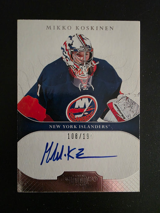 2011-12 Panini Dominion - Autographed Rookies - Mikko Koskinen #128 /199 RC