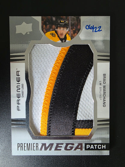 2021-22 Upper Deck Premier - Premier Mega Patch - Chest Logos - Brad Marchand #PMP-BM /22