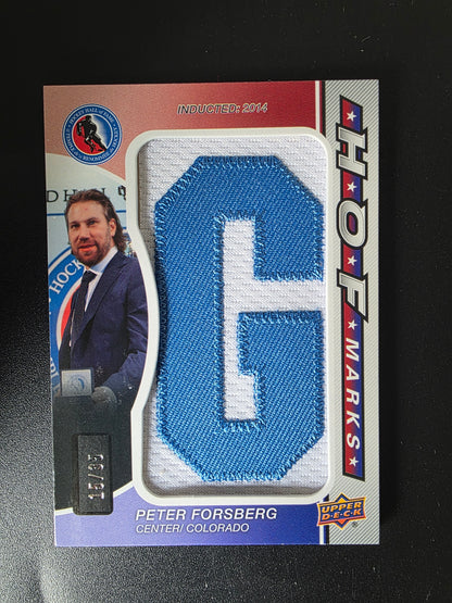 2024-25 Upper Deck SP Game Used Edition - HOF Marks - Peter Forsberg #HOFM-PF /35