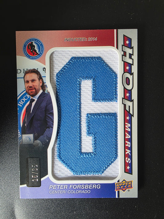 2024-25 Upper Deck SP Game Used Edition - HOF Marks - Peter Forsberg #HOFM-PF /35