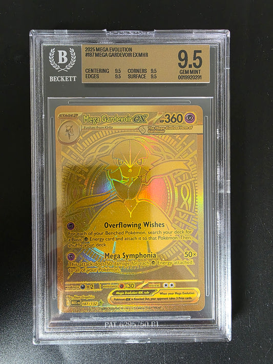 2025 Pokemon - Mega Evolutions - Mega Hyper Rare - Mega Gardevoir ex #187 BGS 9.5