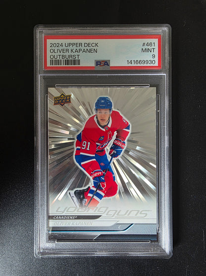 2024-25 Upper Deck Series 2 - Outburst - Young Guns - Oliver Kapanen #461 PSA9 RC