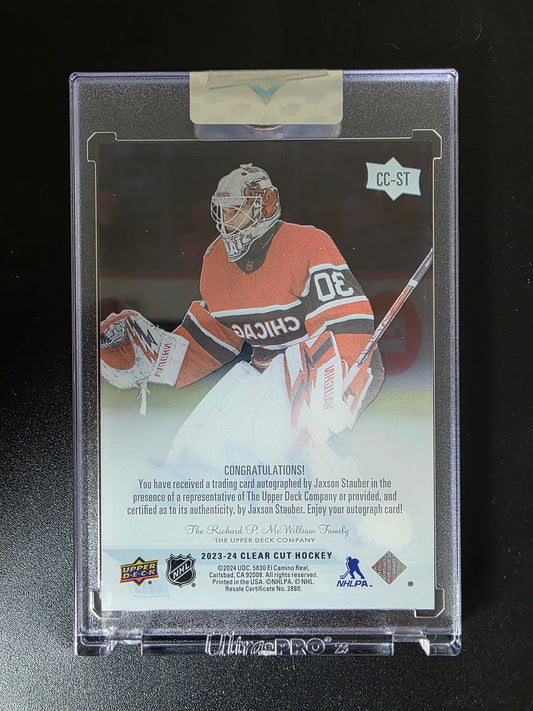 2023-24 Upper Deck Clear Cut - Rookies - Jaxson Stauber #CC-ST RC