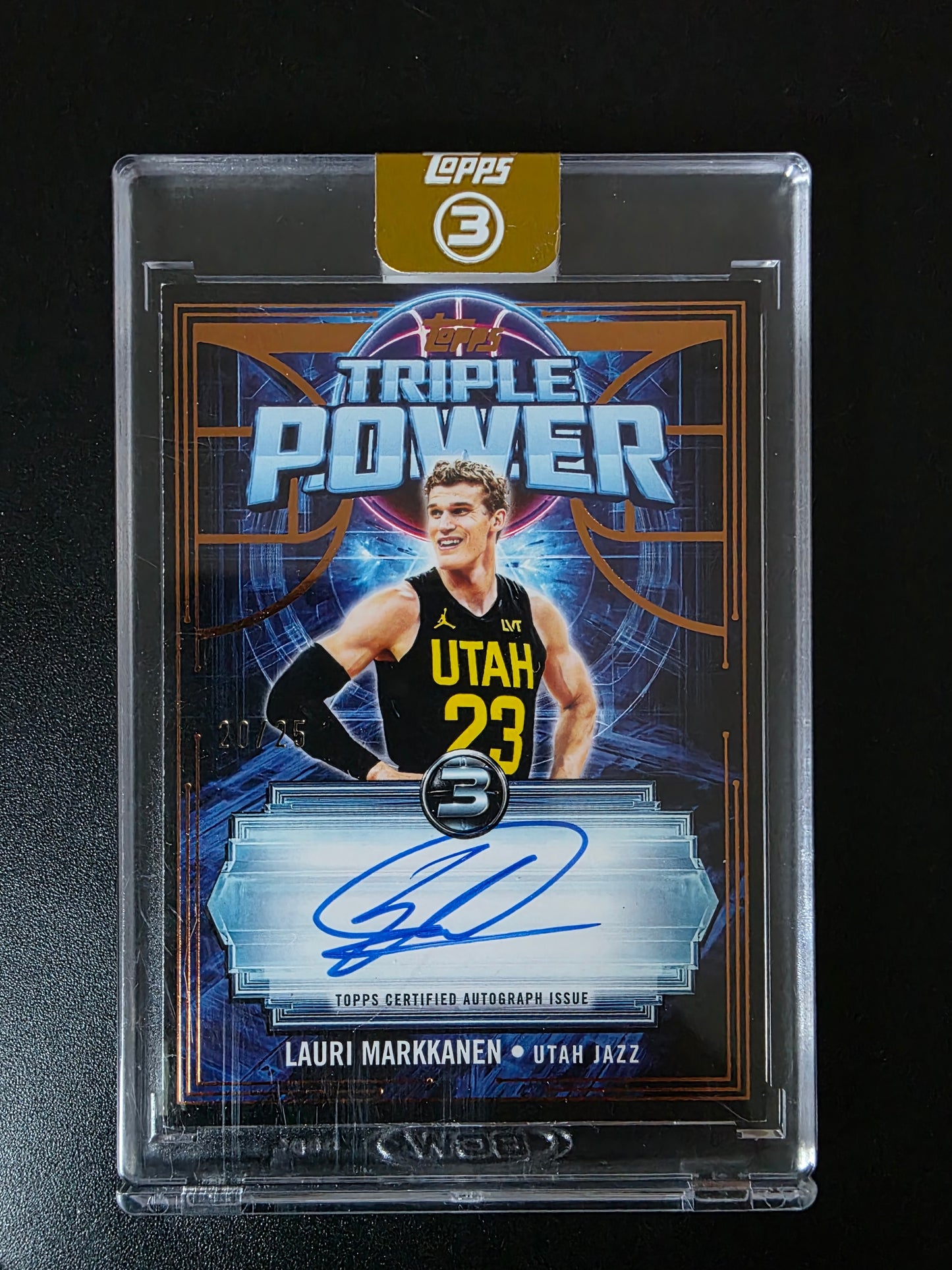 2025-26 Topps Three - Triple Power Autographs - Bronze - Lauri Markkanen #TP-LM /25