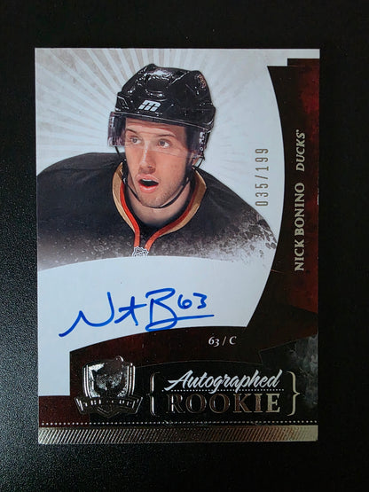 2010-11 Upper Deck The Cup - Autographed Rookie - Nick Bonino #92 /199 RC