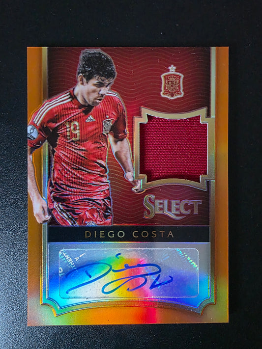 2015-16 Panini Select - Jersey Autographs - Orange Prizm - Diego Costa #JA-DC /20